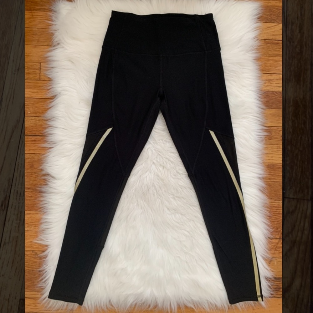 RBX Athletic High Waisted Black Mesh Leggings